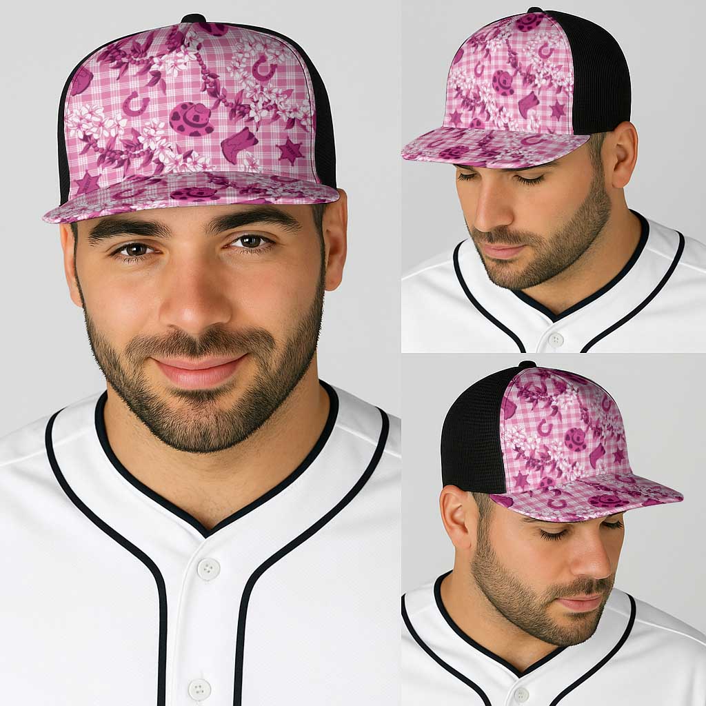 Mokihana Maile Ilima Leis Paniolo Palaka Baseball Net Cap Hawaiian Omaomo Ulaula Spirit - Polynesian Pride