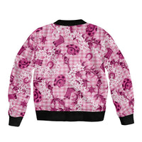 Mokihana Maile Ilima Leis Paniolo Palaka Bomber Jacket Hawaiian Omaomo Ulaula Spirit - Polynesian Pride