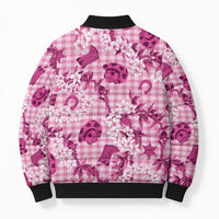 Mokihana Maile Ilima Leis Paniolo Palaka Bomber Puffer Jacket Hawaiian Omaomo Ulaula Spirit - Polynesian Pride