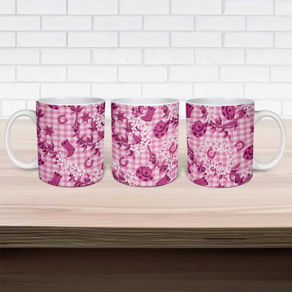 Mokihana Maile Ilima Leis Paniolo Palaka Ceramic Mug Hawaiian Omaomo Ulaula Spirit - Polynesian Pride