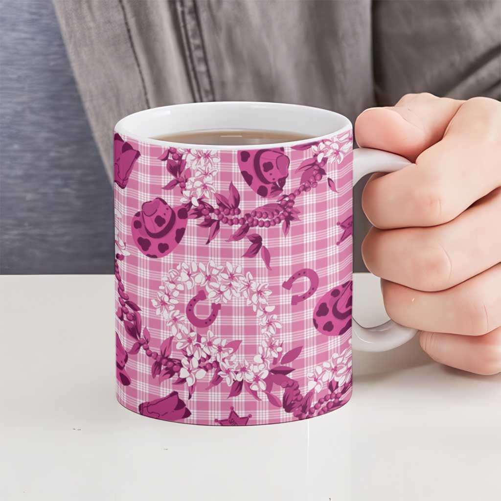 Mokihana Maile Ilima Leis Paniolo Palaka Ceramic Mug Hawaiian Omaomo Ulaula Spirit - Polynesian Pride