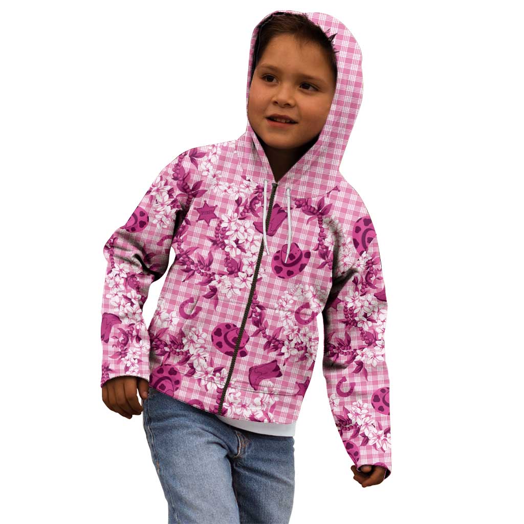 Mokihana Maile Ilima Leis Paniolo Palaka Kid Hoodie Hawaiian Omaomo Ulaula Spirit - Polynesian Pride