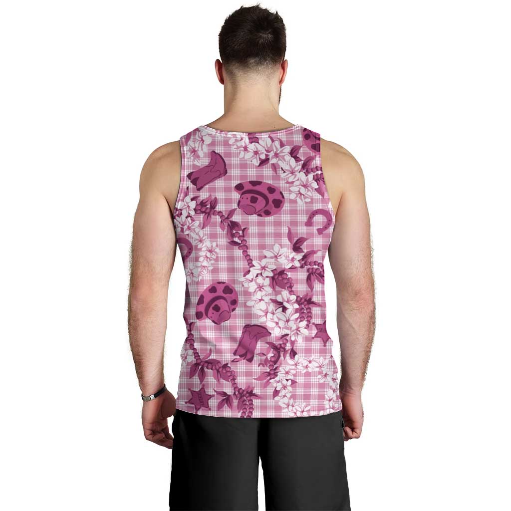 Mokihana Maile Ilima Leis Paniolo Palaka Men Tank Top Hawaiian Omaomo Ulaula Spirit - Polynesian Pride