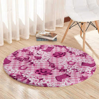 Mokihana Maile Ilima Leis Paniolo Palaka Round Carpet Hawaiian Omaomo Ulaula Spirit LT9 - Polynesian Pride