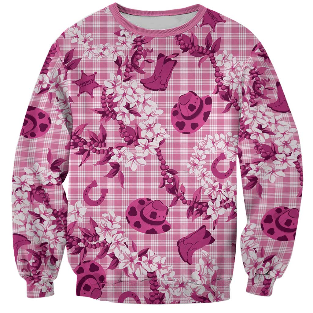 Mokihana Maile Ilima Leis Paniolo Palaka Sweatshirt Hawaiian Omaomo Ulaula Spirit - Polynesian Pride