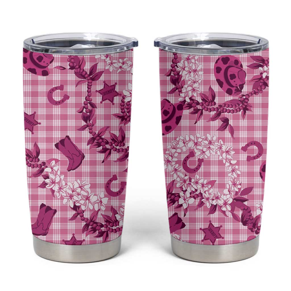 Mokihana Maile Ilima Leis Paniolo Palaka Tumbler Cup Hawaiian Omaomo Ulaula Spirit - Polynesian Pride