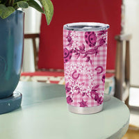 Mokihana Maile Ilima Leis Paniolo Palaka Tumbler Cup Hawaiian Omaomo Ulaula Spirit - Polynesian Pride