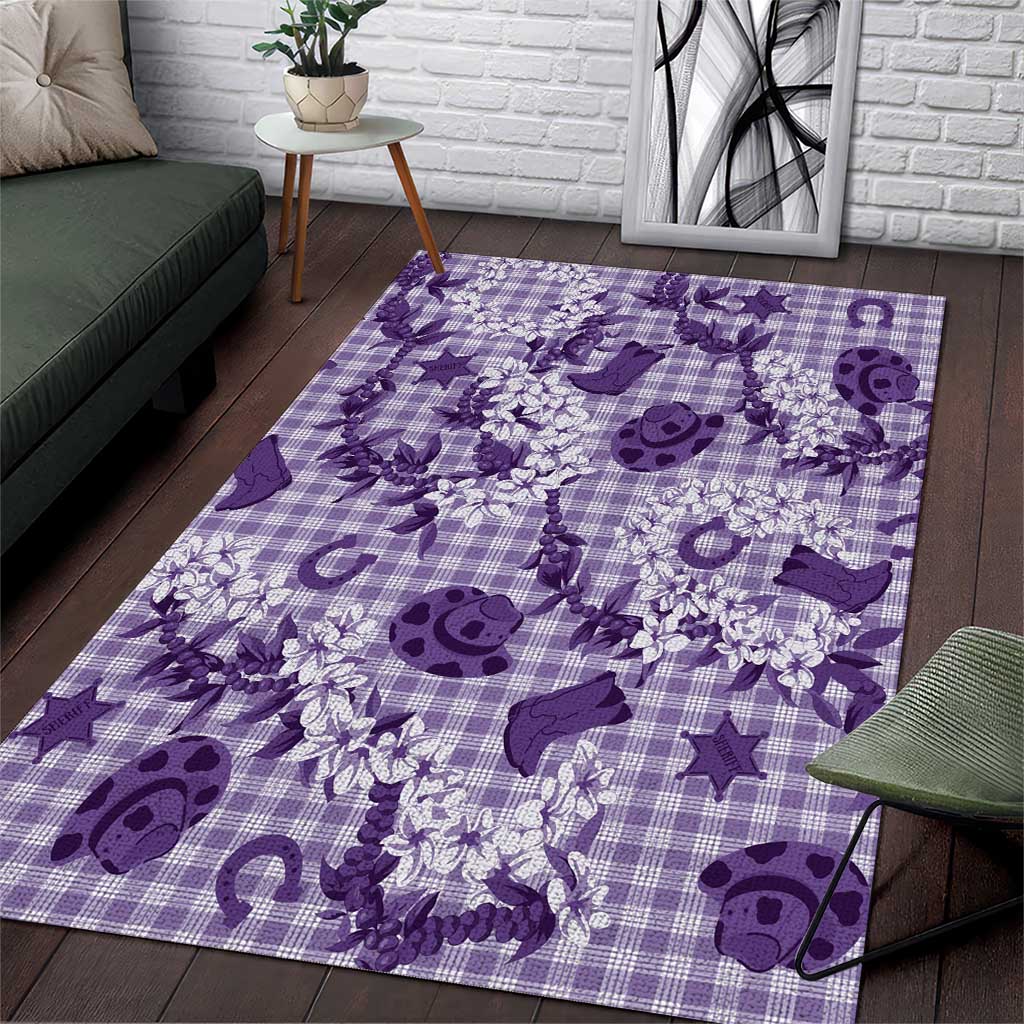 Mokihana Maile Ilima Leis Paniolo Palaka Area Rug Hawaiian Poni Spirit - Polynesian Pride