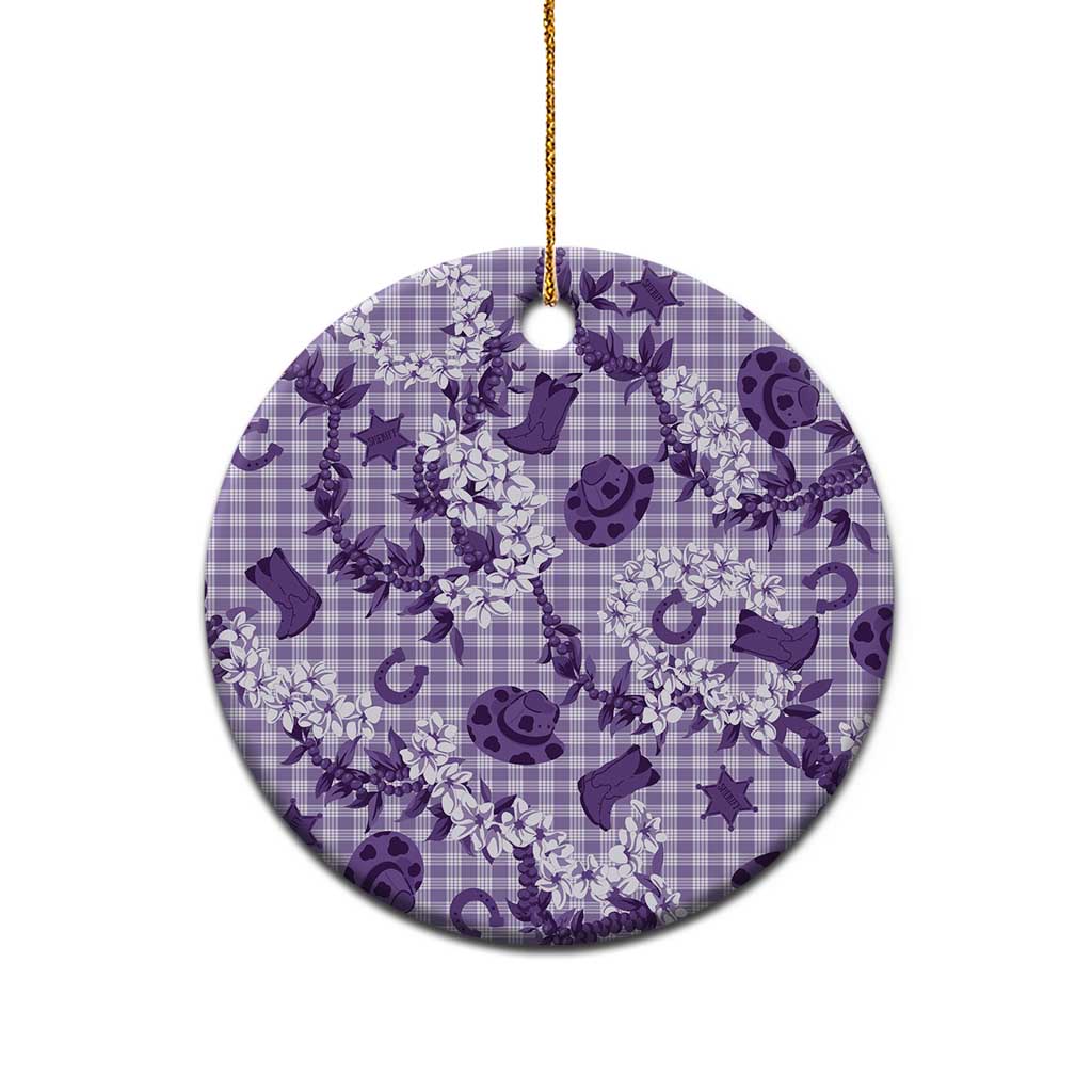 Mokihana Maile Ilima Leis Paniolo Palaka Ceramic Ornament Hawaiian Poni Spirit - Polynesian Pride