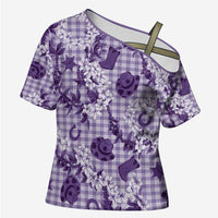 Mokihana Maile Ilima Leis Paniolo Palaka Cross Shoulder Shirt Hawaiian Poni Spirit - Polynesian Pride