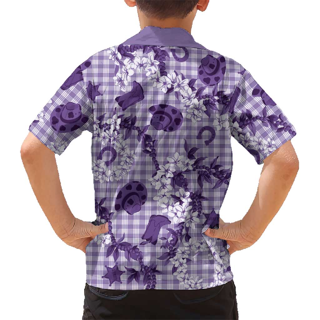 Mokihana Maile Ilima Leis Paniolo Palaka Family Matching Puletasi and Hawaiian Shirt Hawaiian Poni Spirit LT9 - Polynesian Pride