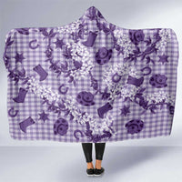 Mokihana Maile Ilima Leis Paniolo Palaka Hooded Blanket Hawaiian Poni Spirit - Polynesian Pride