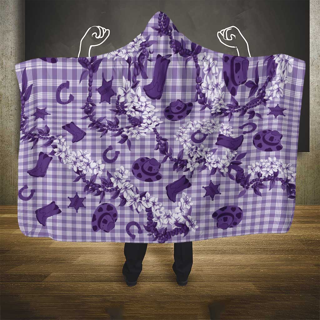 Mokihana Maile Ilima Leis Paniolo Palaka Hooded Blanket Hawaiian Poni Spirit - Polynesian Pride