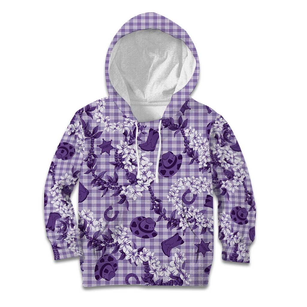 Mokihana Maile Ilima Leis Paniolo Palaka Kid Hoodie Hawaiian Poni Spirit - Polynesian Pride