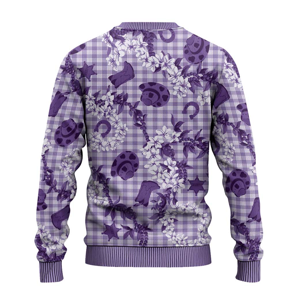 Mokihana Maile Ilima Leis Paniolo Palaka Ugly Christmas Sweater Hawaiian Poni Spirit - Polynesian Pride