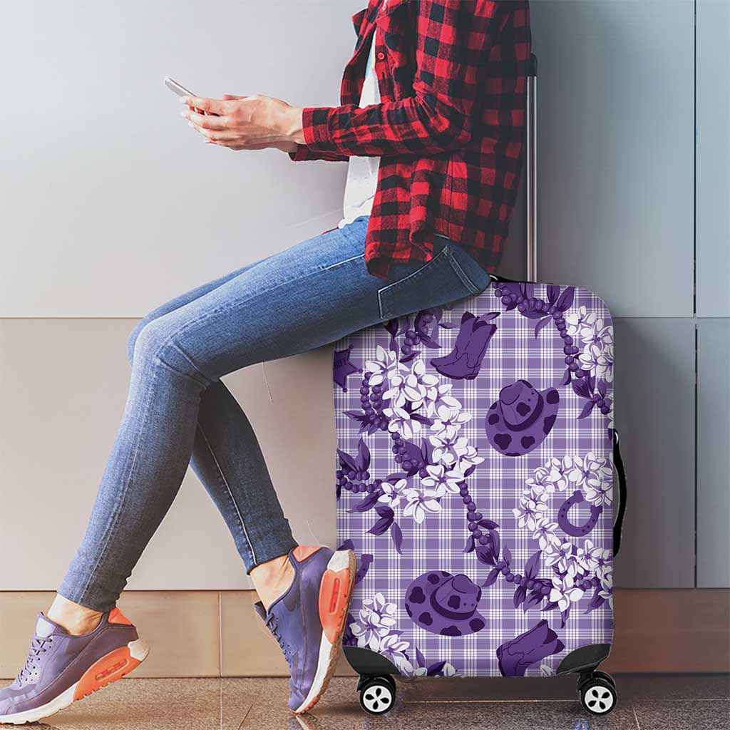 Mokihana Maile Ilima Leis Paniolo Palaka Luggage Cover Hawaiian Poni Spirit - Polynesian Pride