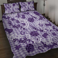Mokihana Maile Ilima Leis Paniolo Palaka Quilt Bed Set Hawaiian Poni Spirit - Polynesian Pride
