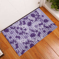 Mokihana Maile Ilima Leis Paniolo Palaka Rubber Doormat Hawaiian Poni Spirit LT9 - Polynesian Pride