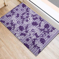 Mokihana Maile Ilima Leis Paniolo Palaka Rubber Doormat Hawaiian Poni Spirit LT9 - Polynesian Pride