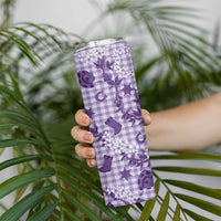 Mokihana Maile Ilima Leis Paniolo Palaka Skinny Tumbler Hawaiian Poni Spirit - Polynesian Pride