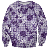 Mokihana Maile Ilima Leis Paniolo Palaka Sweatshirt Hawaiian Poni Spirit - Polynesian Pride