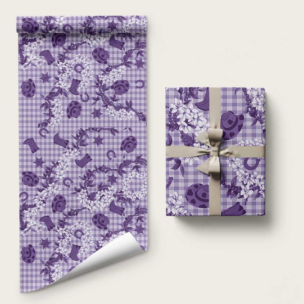 Mokihana Maile Ilima Leis Paniolo Palaka Wrapping Paper Hawaiian Poni Spirit - Polynesian Pride