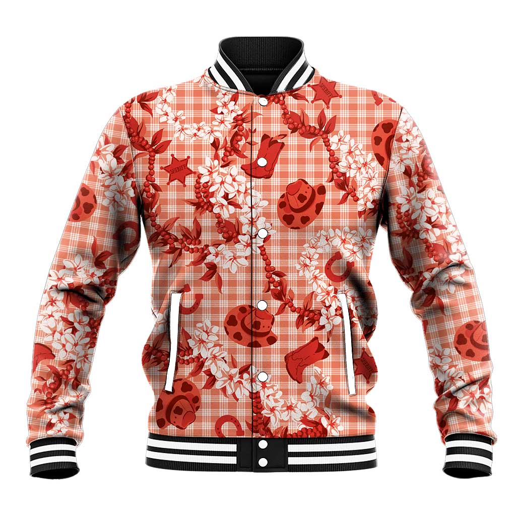 Mokihana Maile Ilima Leis Paniolo Palaka Baseball Jacket Hawaiian Ulaula Spirit - Polynesian Pride