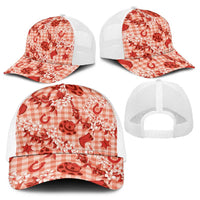 Mokihana Maile Ilima Leis Paniolo Palaka Baseball Net Cap Hawaiian Ulaula Spirit - Polynesian Pride