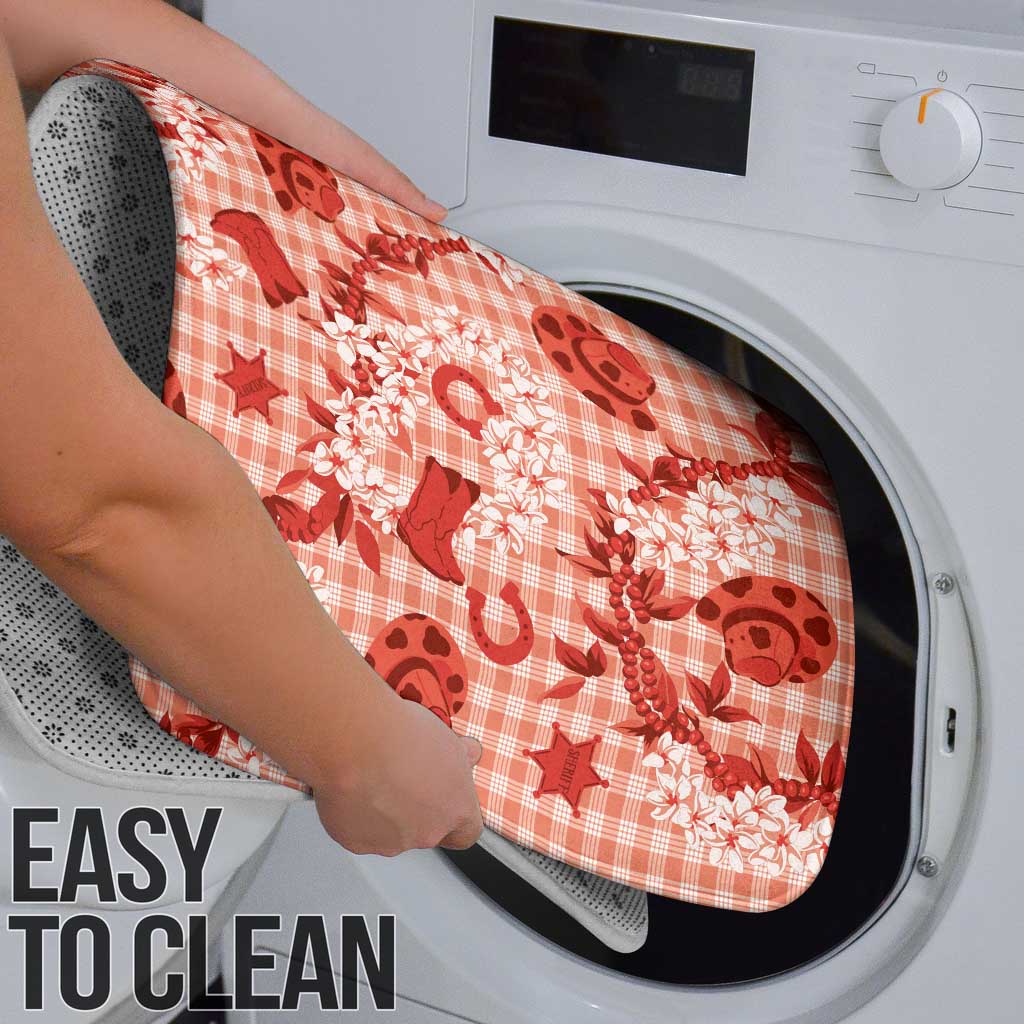 Mokihana Maile Ilima Leis Paniolo Palaka Bathroom Set Hawaiian Ulaula Spirit - Polynesian Pride