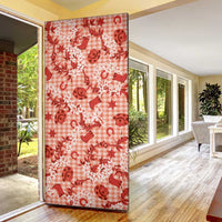 Mokihana Maile Ilima Leis Paniolo Palaka Door Cover Hawaiian Ulaula Spirit - Polynesian Pride