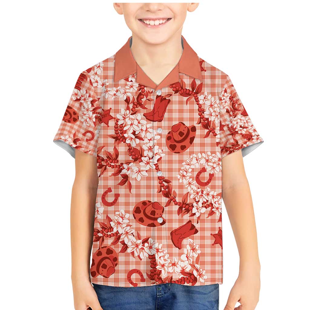 Mokihana Maile Ilima Leis Paniolo Palaka Family Matching Mermaid Dress and Hawaiian Shirt Hawaiian Ulaula Spirit - Polynesian Pride