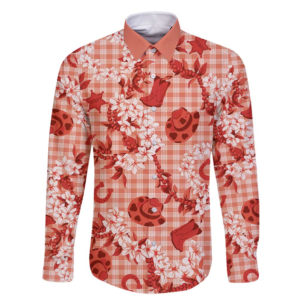 Mokihana Maile Ilima Leis Paniolo Palaka Family Matching Off Shoulder Short Dress and Hawaiian Shirt Hawaiian Ulaula Spirit - Polynesian Pride