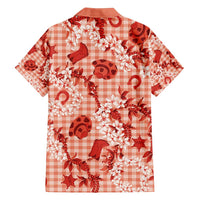 Mokihana Maile Ilima Leis Paniolo Palaka Family Matching Summer Maxi Dress and Hawaiian Shirt Hawaiian Ulaula Spirit - Polynesian Pride