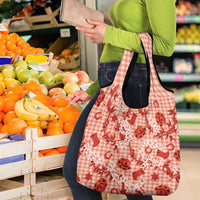 Mokihana Maile Ilima Leis Paniolo Palaka Grocery Bag Hawaiian Ulaula Spirit - Polynesian Pride