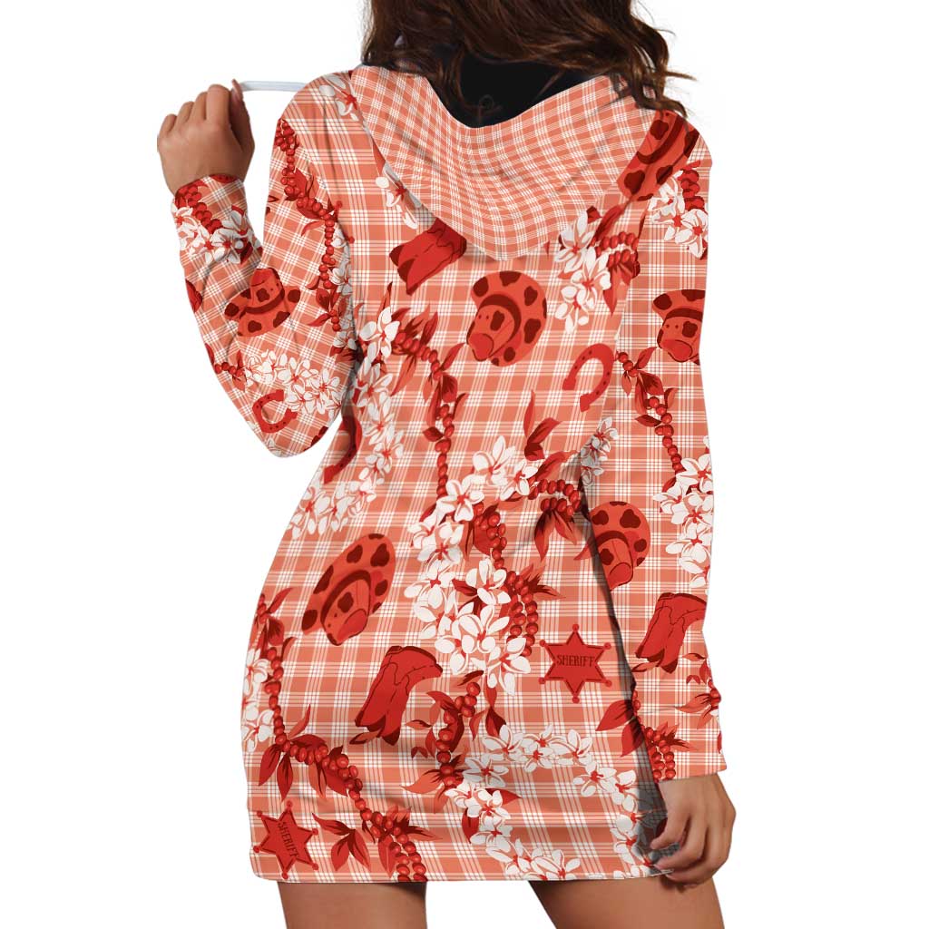 Mokihana Maile Ilima Leis Paniolo Palaka Hoodie Dress Hawaiian Ulaula Spirit - Polynesian Pride