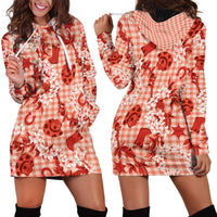 Mokihana Maile Ilima Leis Paniolo Palaka Hoodie Dress Hawaiian Ulaula Spirit - Polynesian Pride