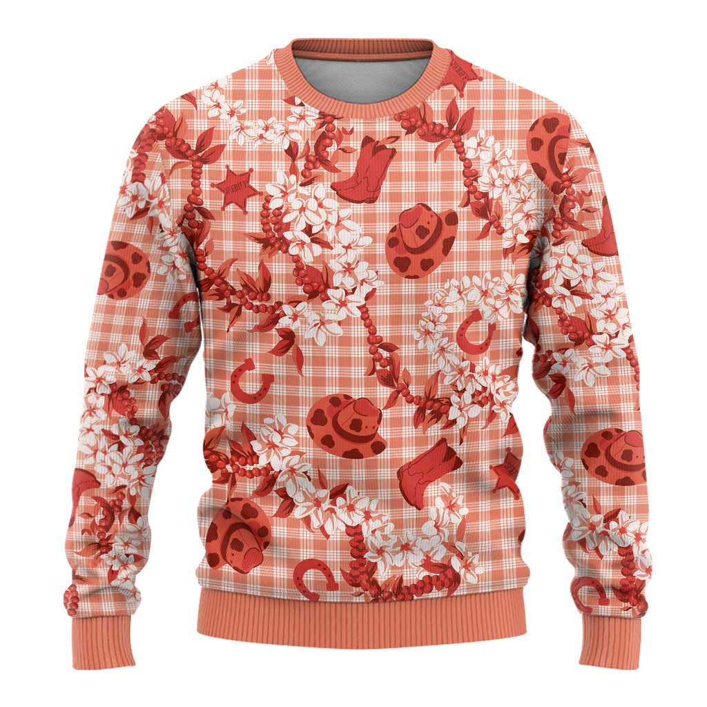 Mokihana Maile Ilima Leis Paniolo Palaka Ugly Christmas Sweater Hawaiian Ulaula Spirit - Polynesian Pride