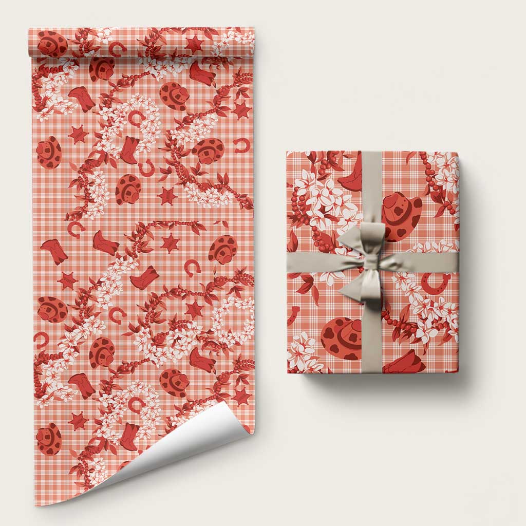 Mokihana Maile Ilima Leis Paniolo Palaka Wrapping Paper Hawaiian Ulaula Spirit - Polynesian Pride