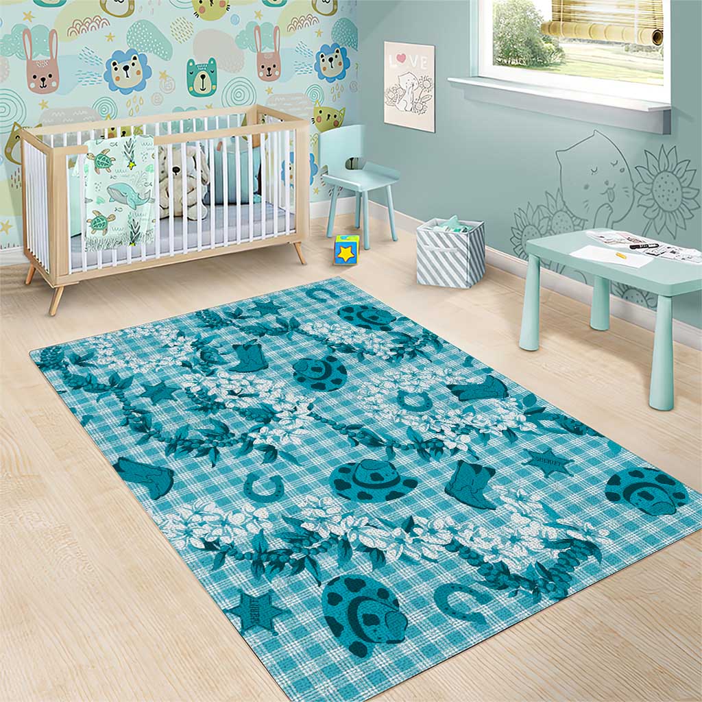 Mokihana Maile Ilima Leis Paniolo Palaka Area Rug Hawaiian Polu Opa Spirit - Polynesian Pride