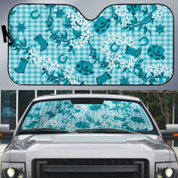 Mokihana Maile Ilima Leis Paniolo Palaka Auto Sun Shade Hawaiian Polu Opa Spirit - Polynesian Pride