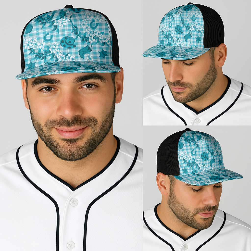 Mokihana Maile Ilima Leis Paniolo Palaka Baseball Net Cap Hawaiian Polu Opa Spirit - Polynesian Pride