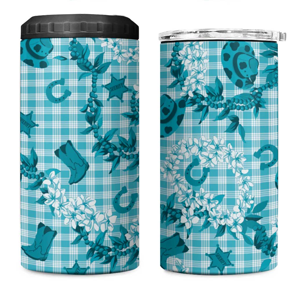 Mokihana Maile Ilima Leis Paniolo Palaka 4 in 1 Can Cooler Tumbler Hawaiian Polu Opa Spirit - Polynesian Pride