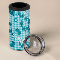 Mokihana Maile Ilima Leis Paniolo Palaka 4 in 1 Can Cooler Tumbler Hawaiian Polu Opa Spirit - Polynesian Pride