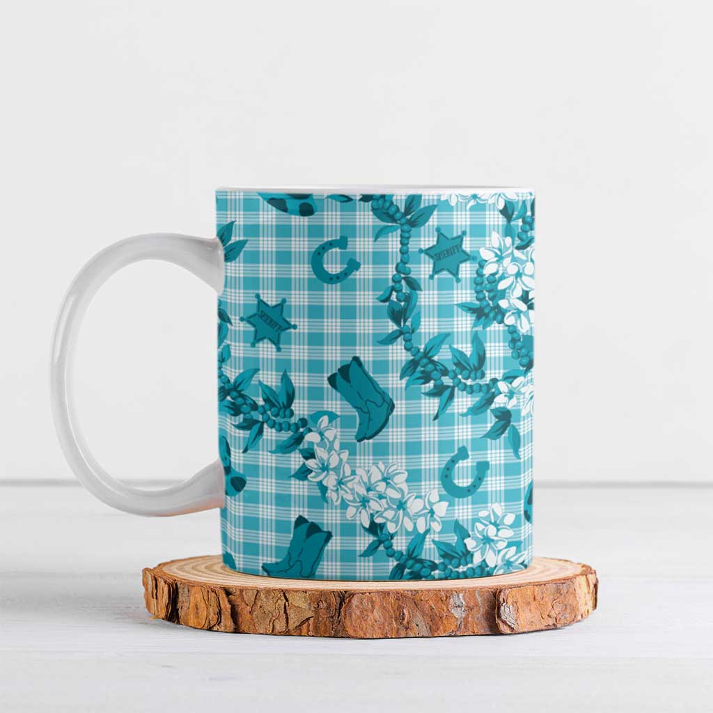 Mokihana Maile Ilima Leis Paniolo Palaka Ceramic Mug Hawaiian Polu Opa Spirit - Polynesian Pride