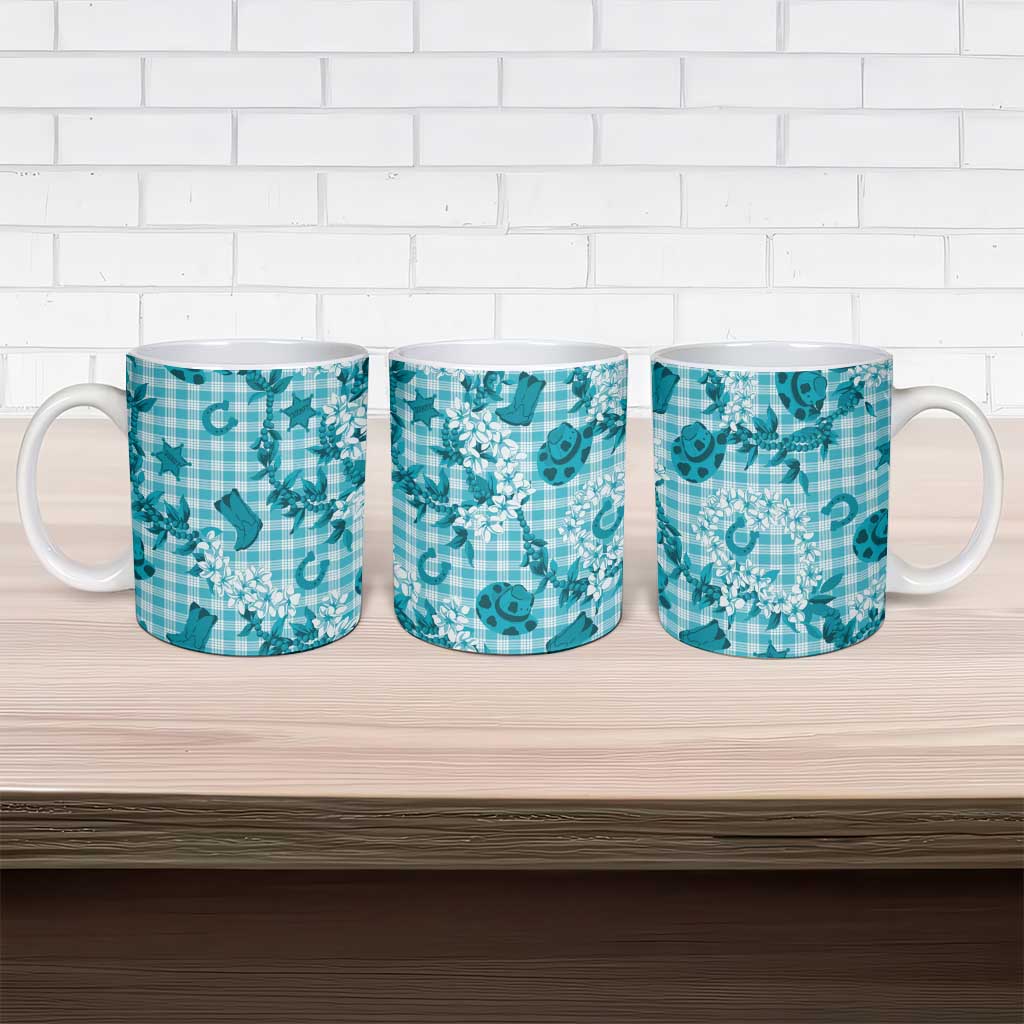 Mokihana Maile Ilima Leis Paniolo Palaka Ceramic Mug Hawaiian Polu Opa Spirit - Polynesian Pride