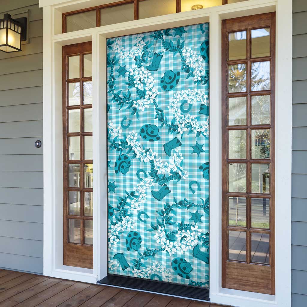 Mokihana Maile Ilima Leis Paniolo Palaka Door Cover Hawaiian Polu Opa Spirit - Polynesian Pride