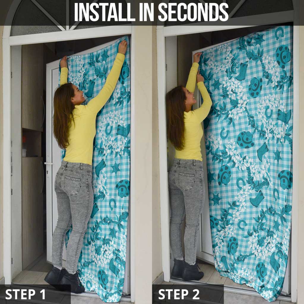 Mokihana Maile Ilima Leis Paniolo Palaka Door Cover Hawaiian Polu Opa Spirit - Polynesian Pride