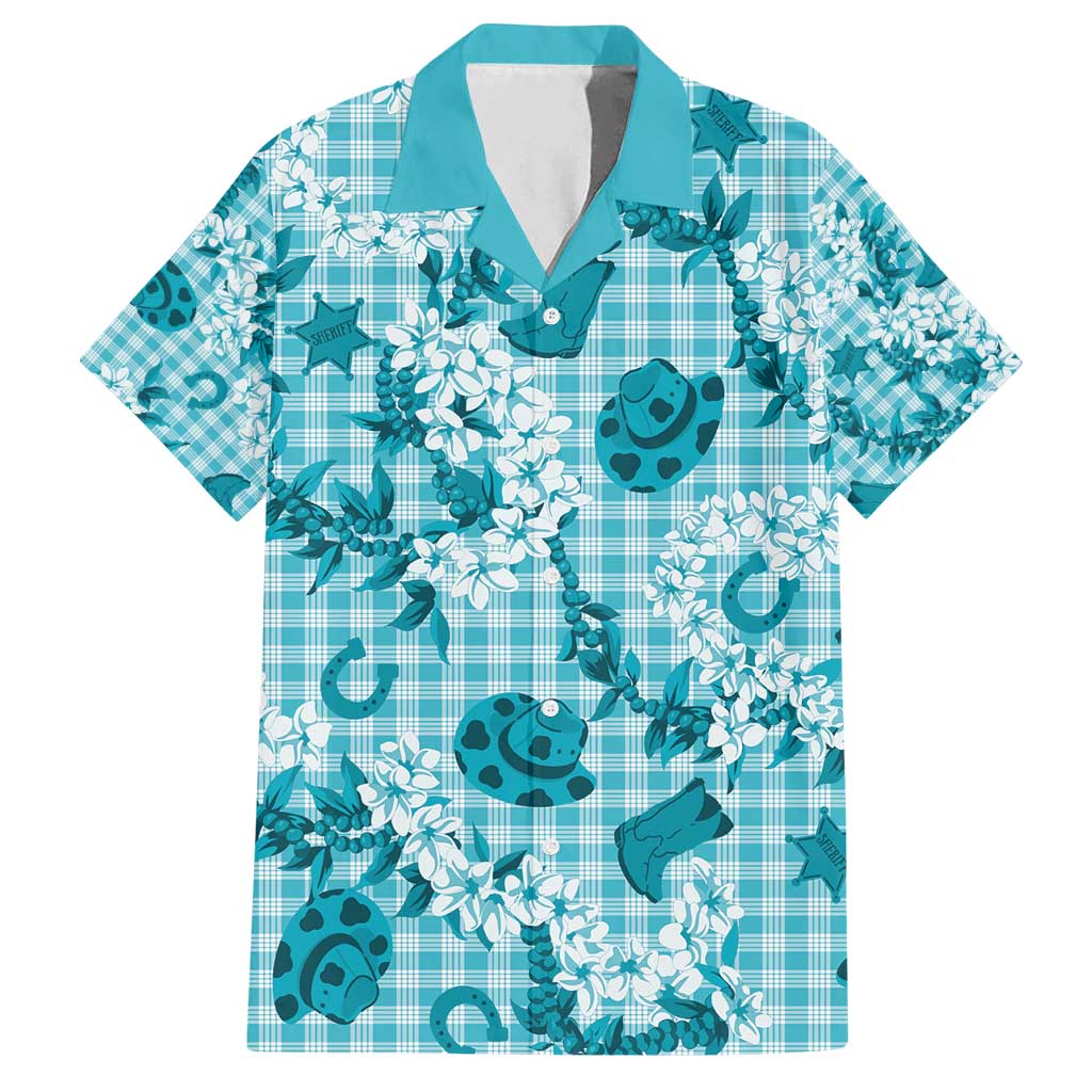 Mokihana Maile Ilima Leis Paniolo Palaka Family Matching Summer Maxi Dress and Hawaiian Shirt Hawaiian Polu Opa Spirit - Polynesian Pride