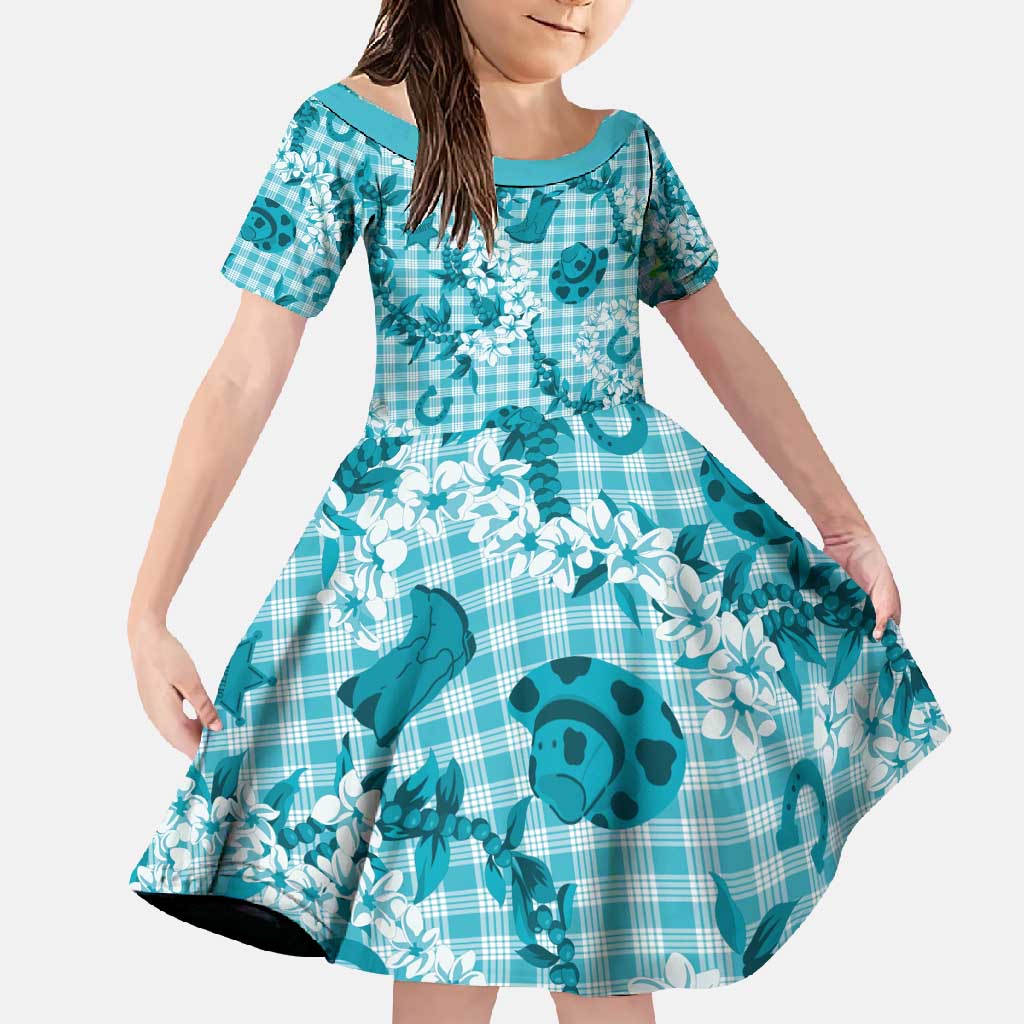 Mokihana Maile Ilima Leis Paniolo Palaka Family Matching Tank Maxi Dress and Hawaiian Shirt Hawaiian Polu Opa Spirit - Polynesian Pride