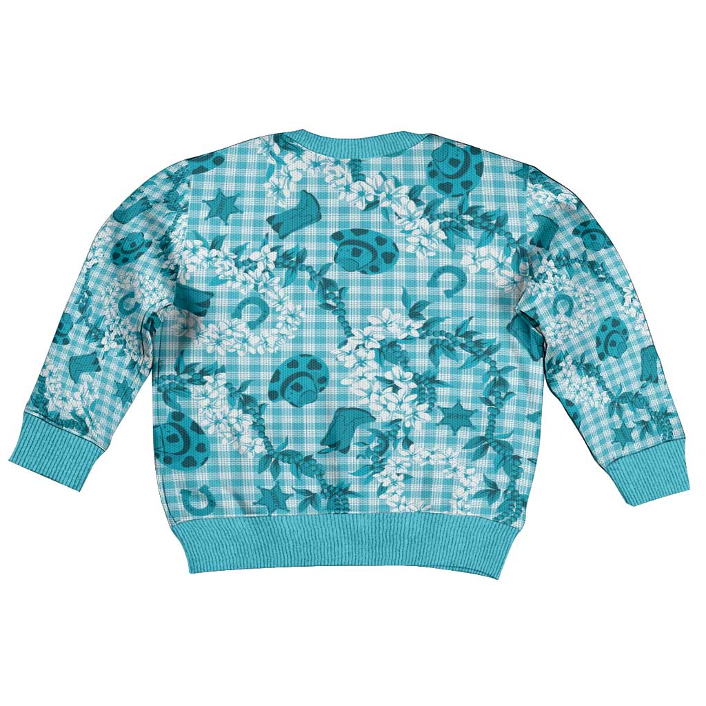 Mokihana Maile Ilima Leis Paniolo Palaka Kid Ugly Christmas Sweater Hawaiian Polu Opa Spirit - Polynesian Pride